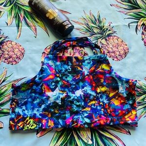 Fused Hawaii Halter Mauna Kea back bikini Top L